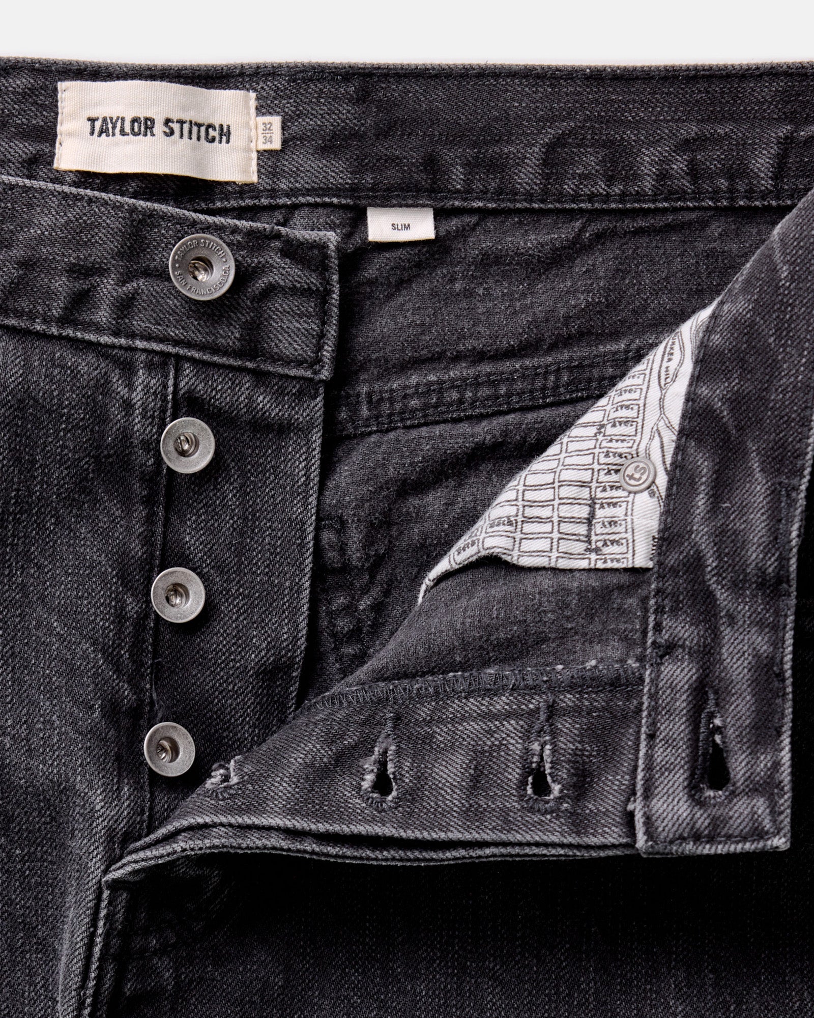 The Slim Jean | Washed Black Organic Slub Selvedge - Image 4