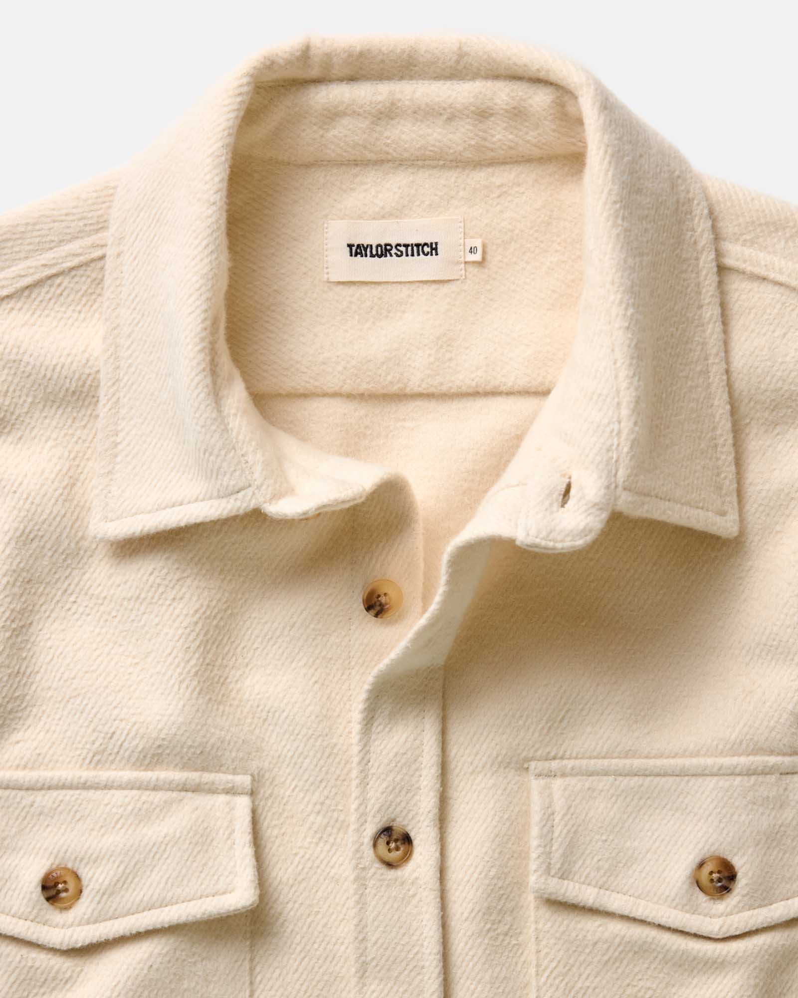 The Maritime Shirt Jacket | Vintage White Moleskin Twill - Image 5