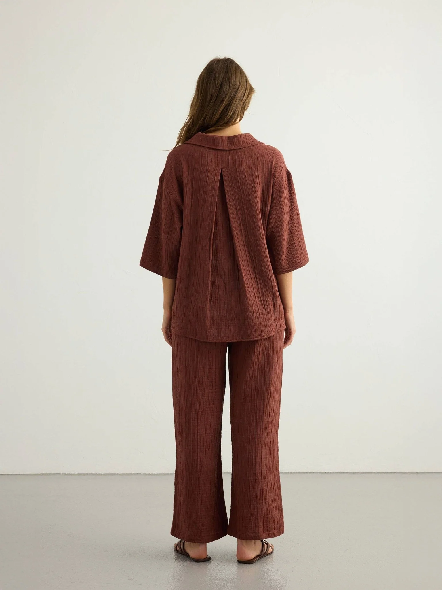 Kaya Boyfriend Shirt | Terracotta - Image 6
