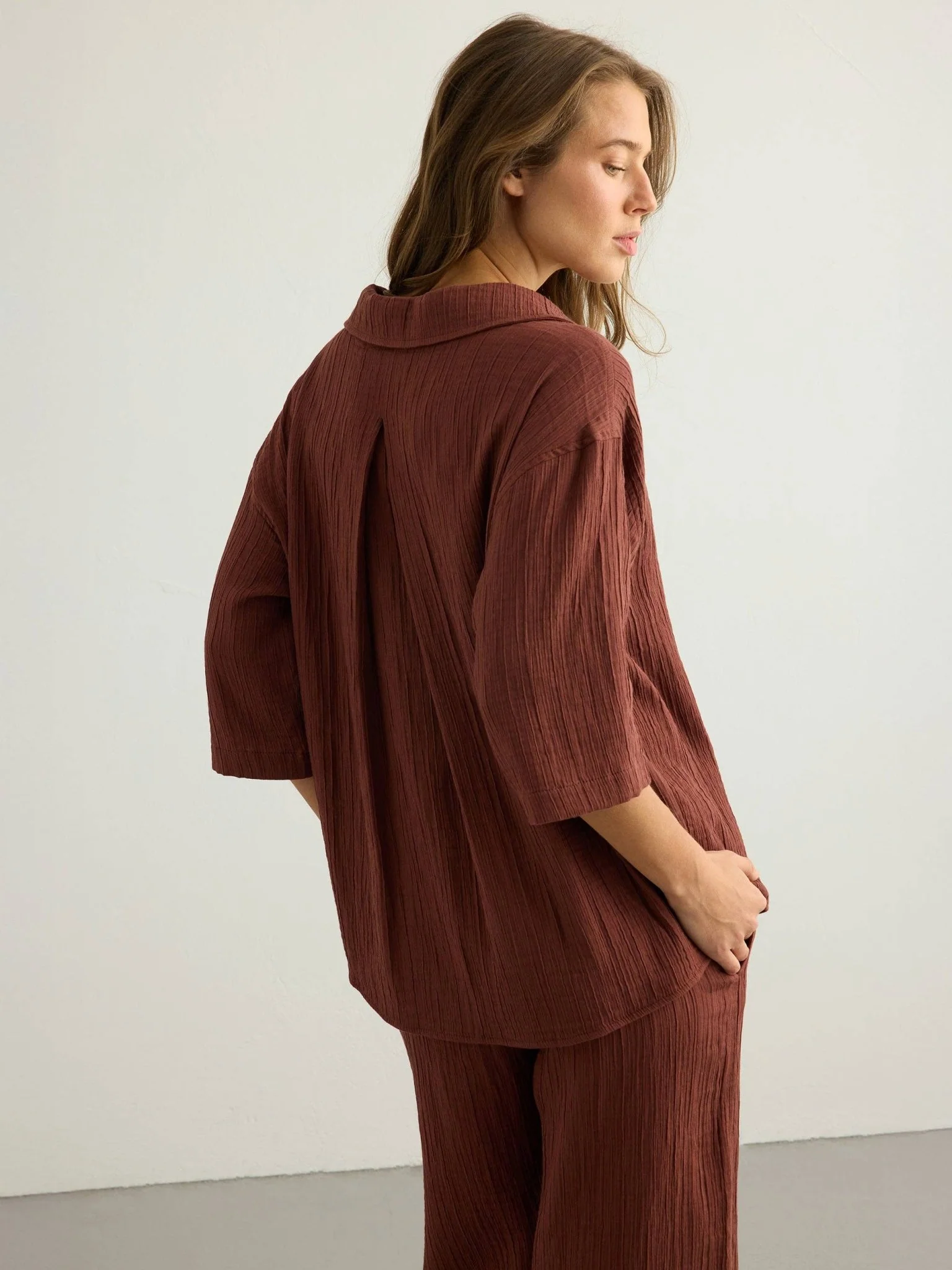 Kaya Boyfriend Shirt | Terracotta - Image 7