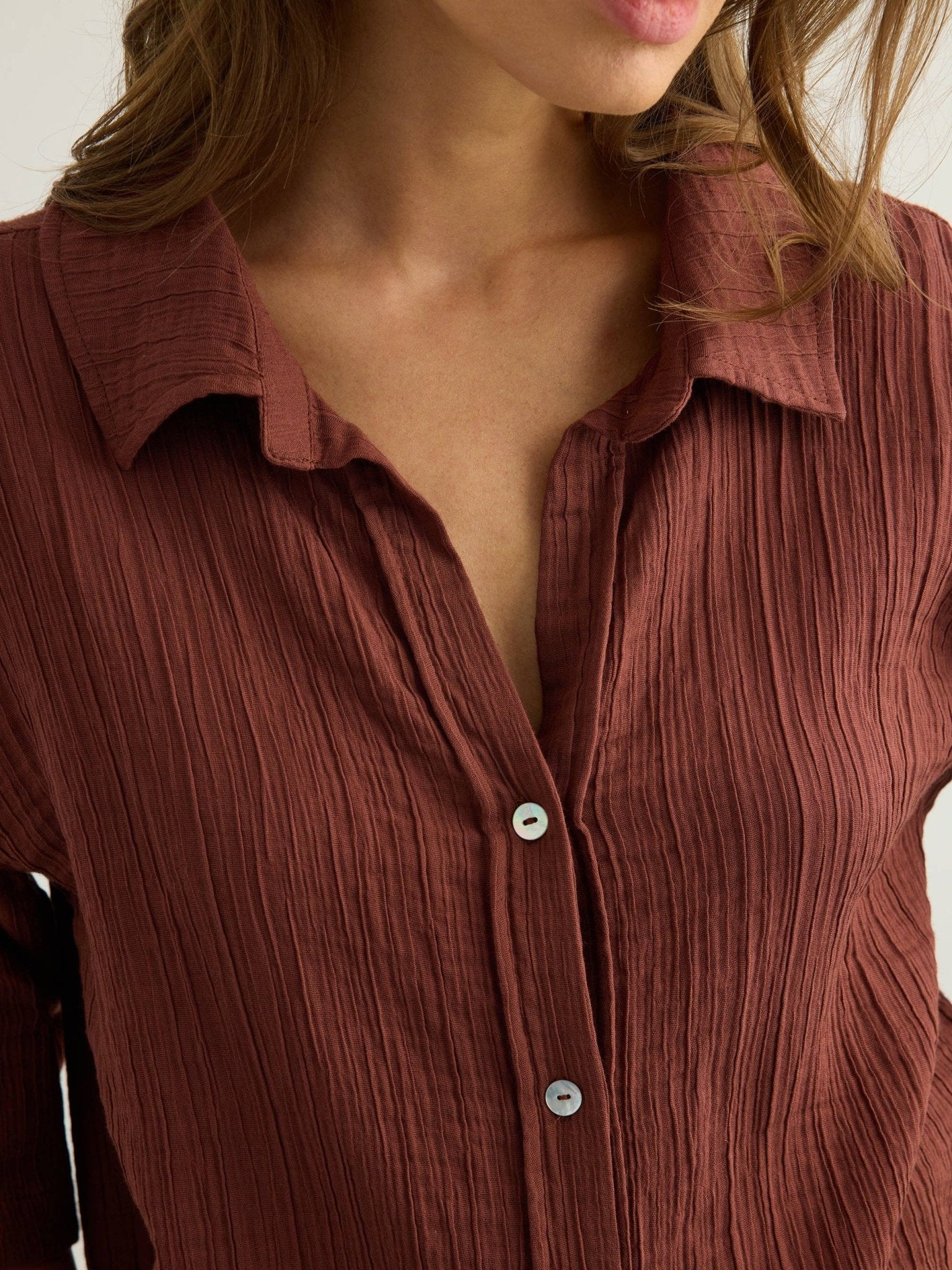 Kaya Boyfriend Shirt | Terracotta - Image 8