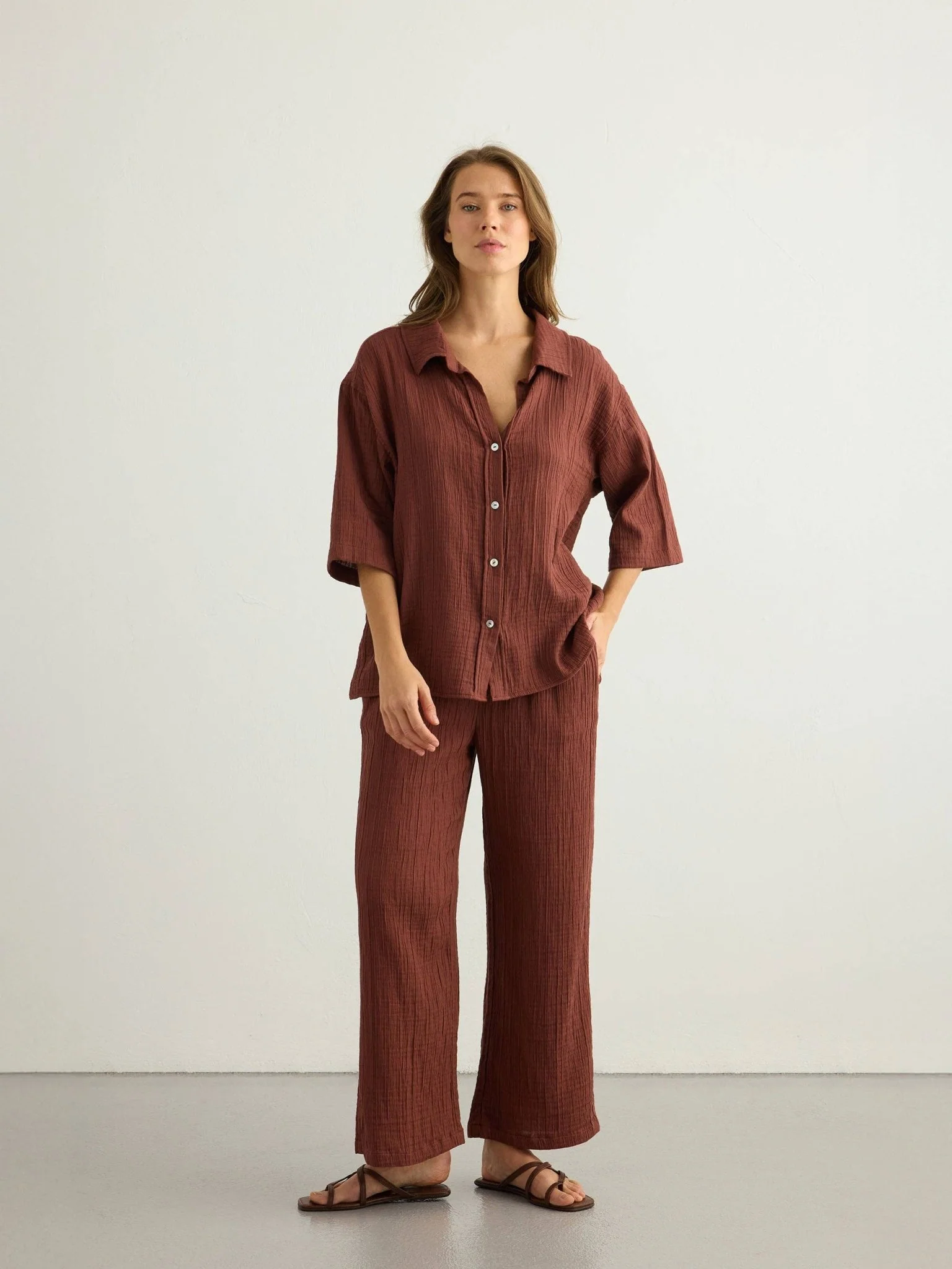 Kaya Drawstring Pants | Terracotta - Image 3