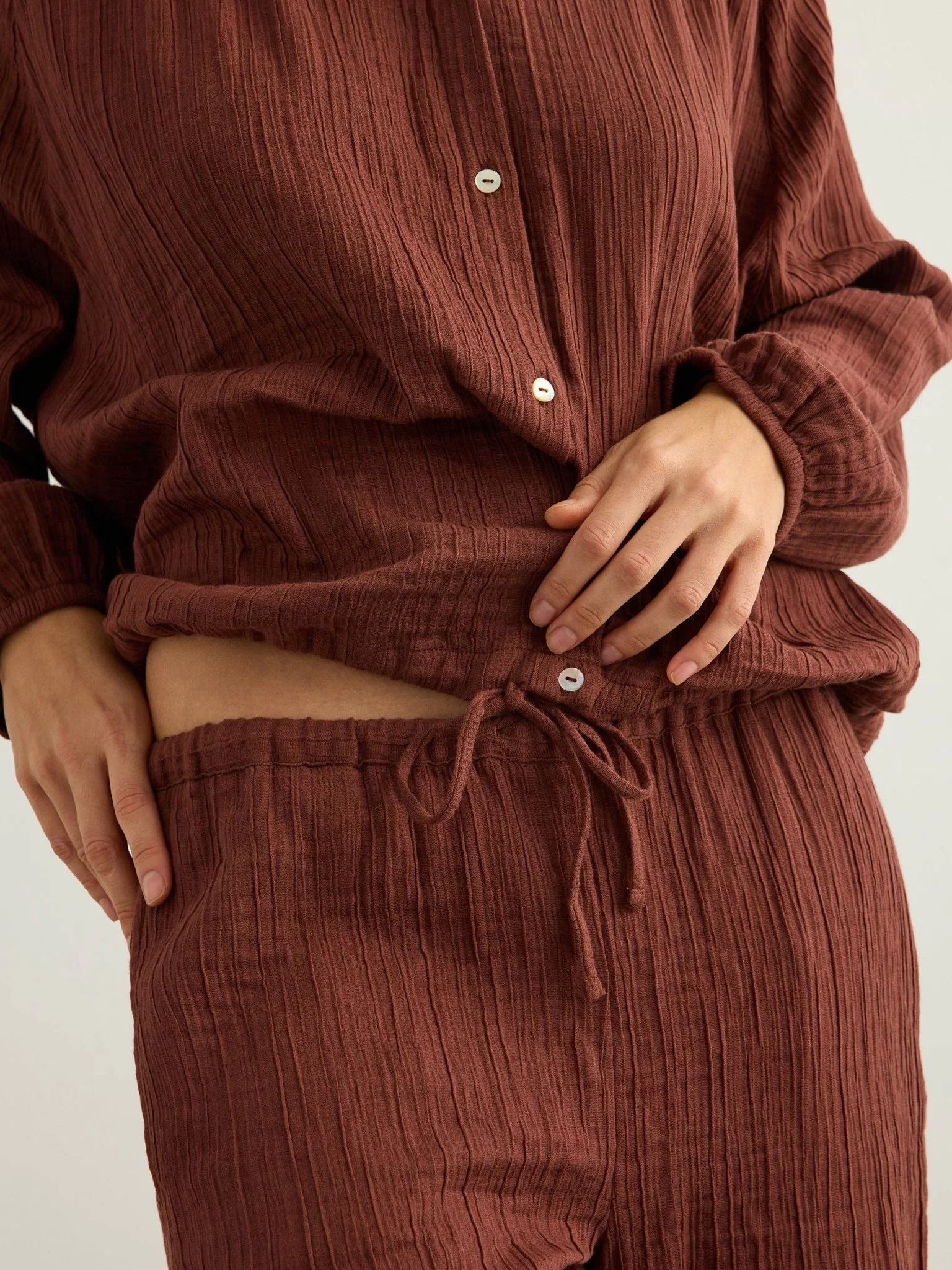 Kaya Drawstring Pants | Terracotta - Image 7