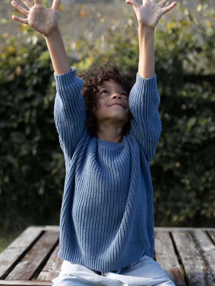 The Chunky Sweater | Cornflower Blue - Image 2