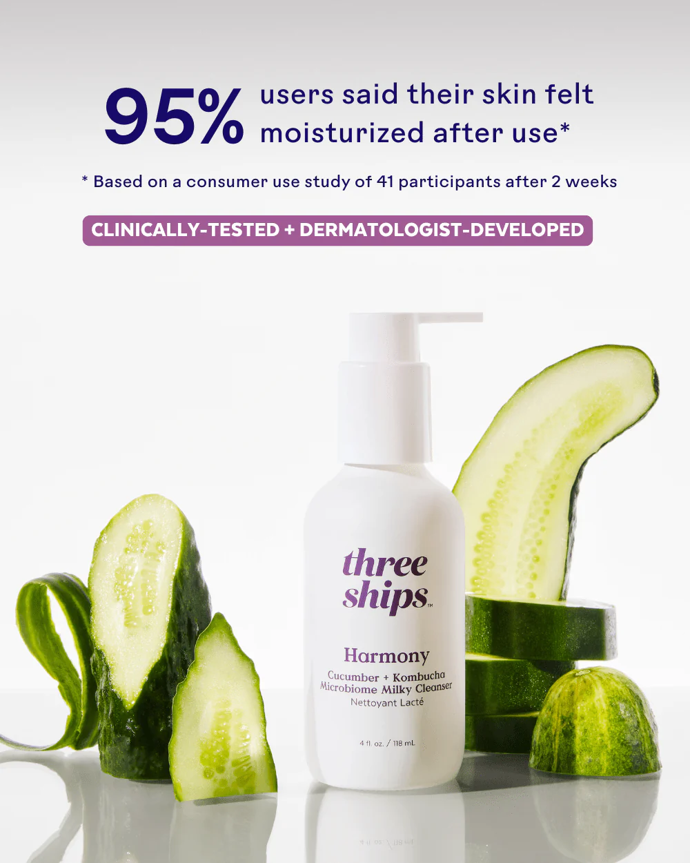Harmony Cucumber & Kombucha Microbiome Cleanser - Image 3