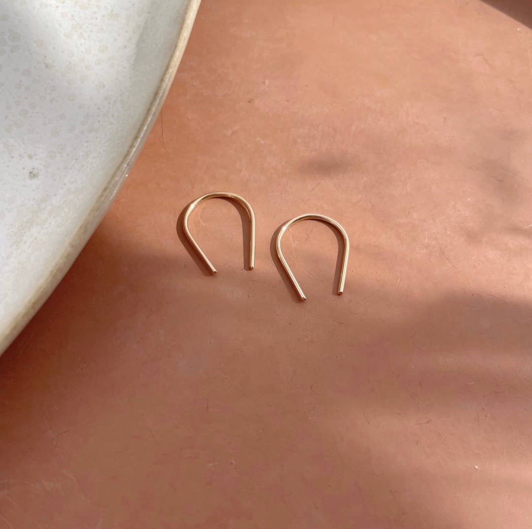 Horseshoe Earrings | 14k Gold Fill - Image 5