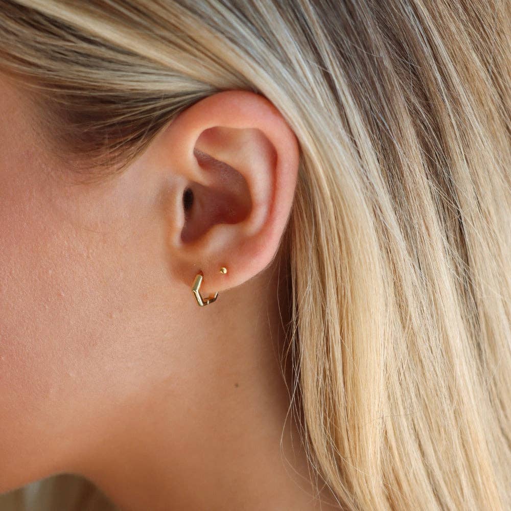 Honeycomb Huggies | 14k Gold Fill - Image 2