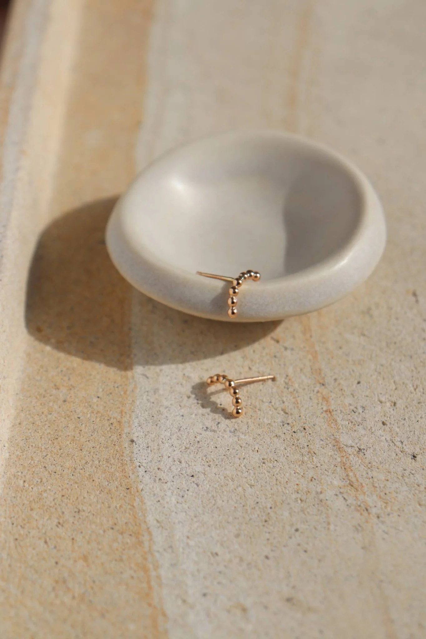 Sequin Arc Studs | 14k Gold Fill - Image 3
