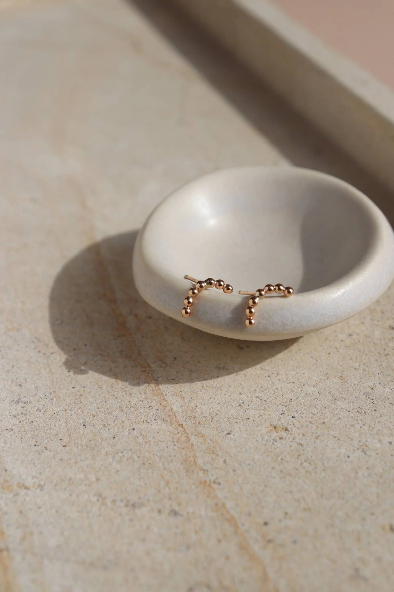 Sequin Arc Studs | 14k Gold Fill - Image 4