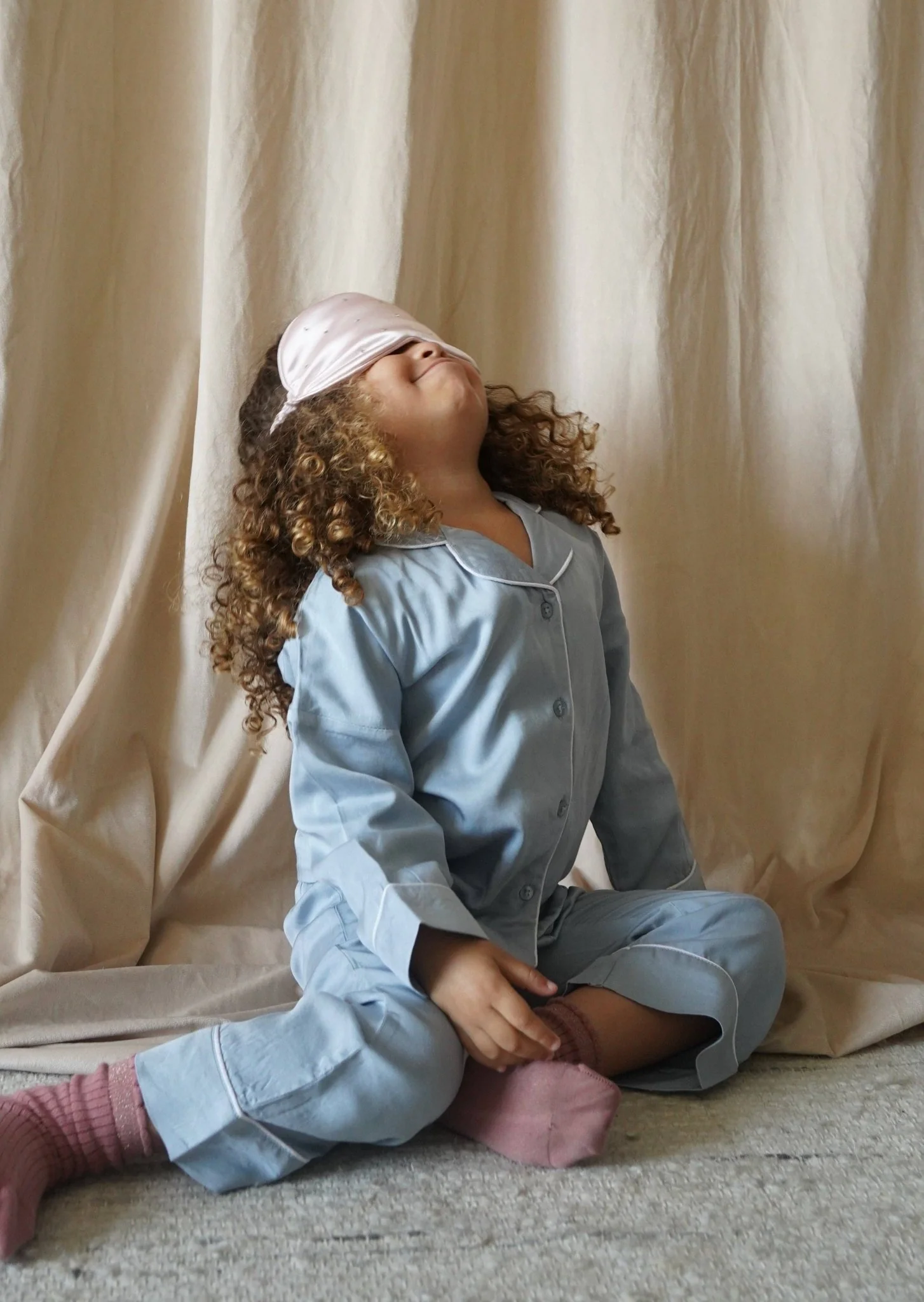 "Sweet Dreams" Two-Piece Pajamas Set | Cloud Blue - Image 11
