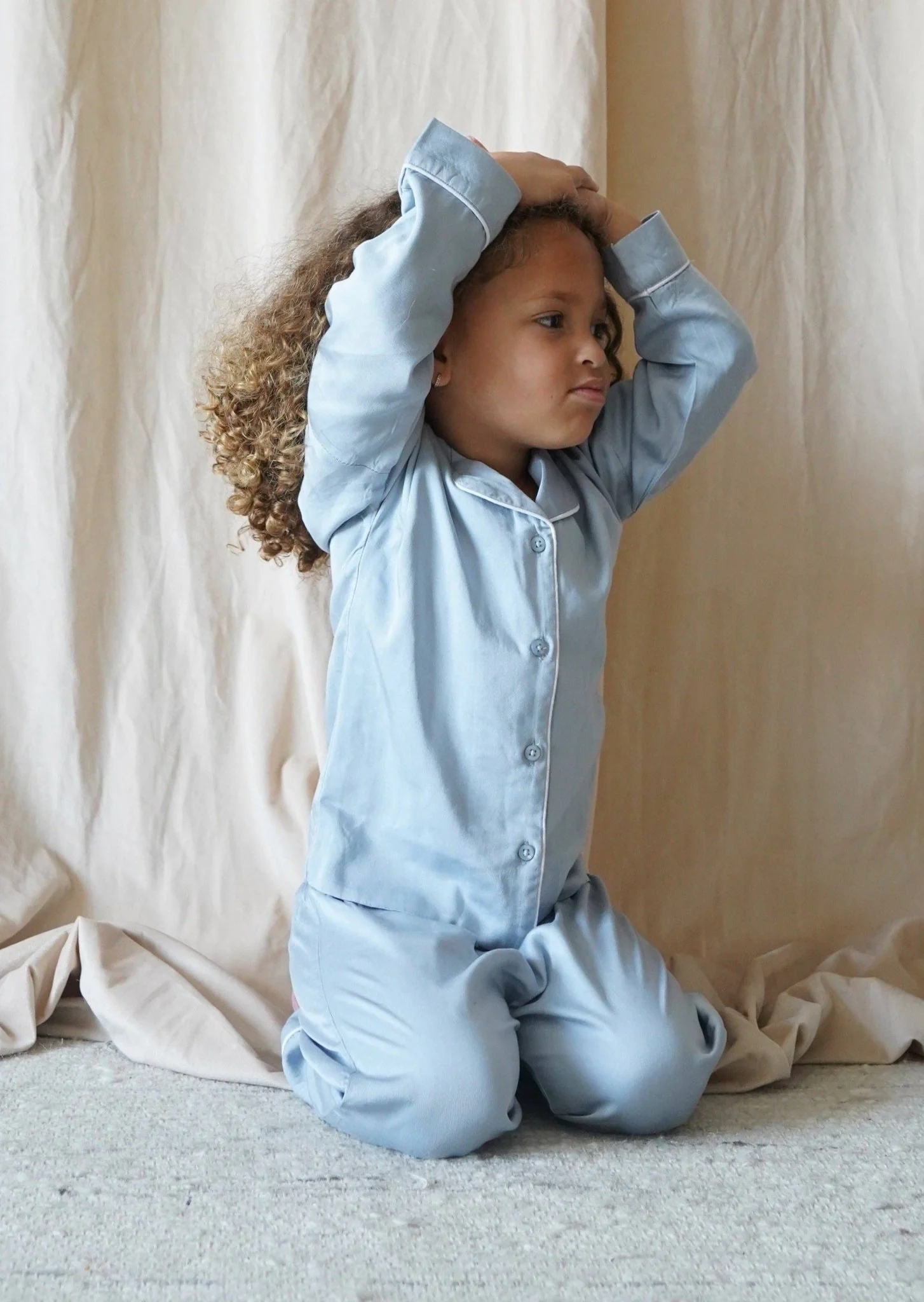 "Sweet Dreams" Two-Piece Pajamas Set | Cloud Blue - Image 14