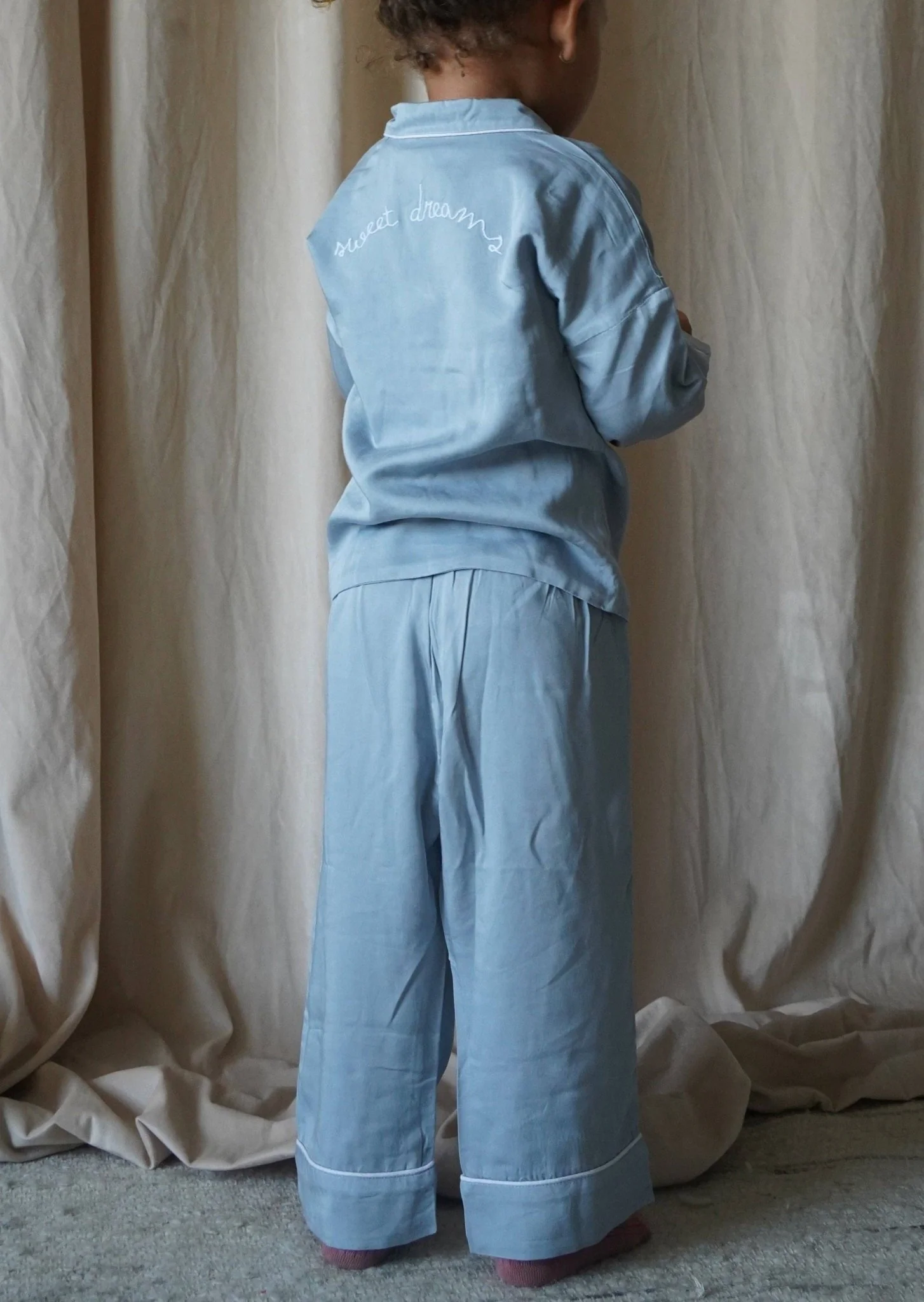 "Sweet Dreams" Two-Piece Pajamas Set | Cloud Blue - Image 4