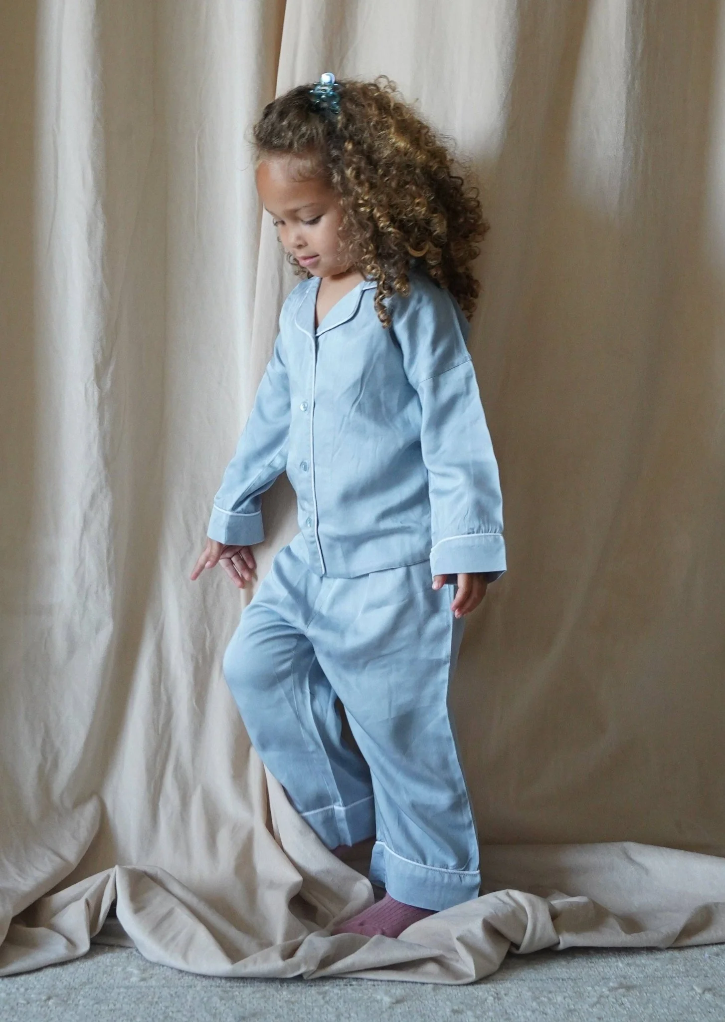 "Sweet Dreams" Two-Piece Pajamas Set | Cloud Blue - Image 8