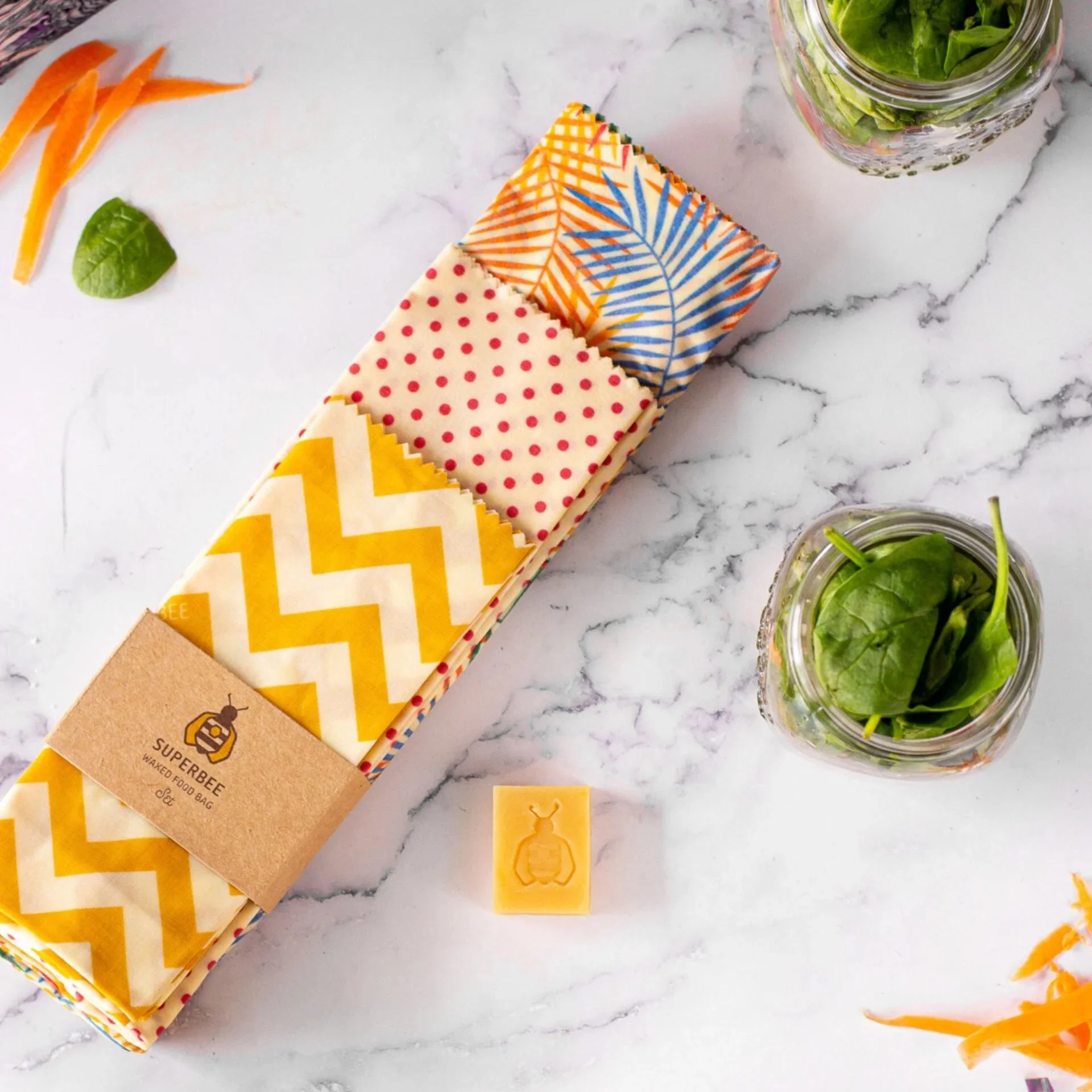 Waxed Food Bag Set | Mixed Design - Image 4