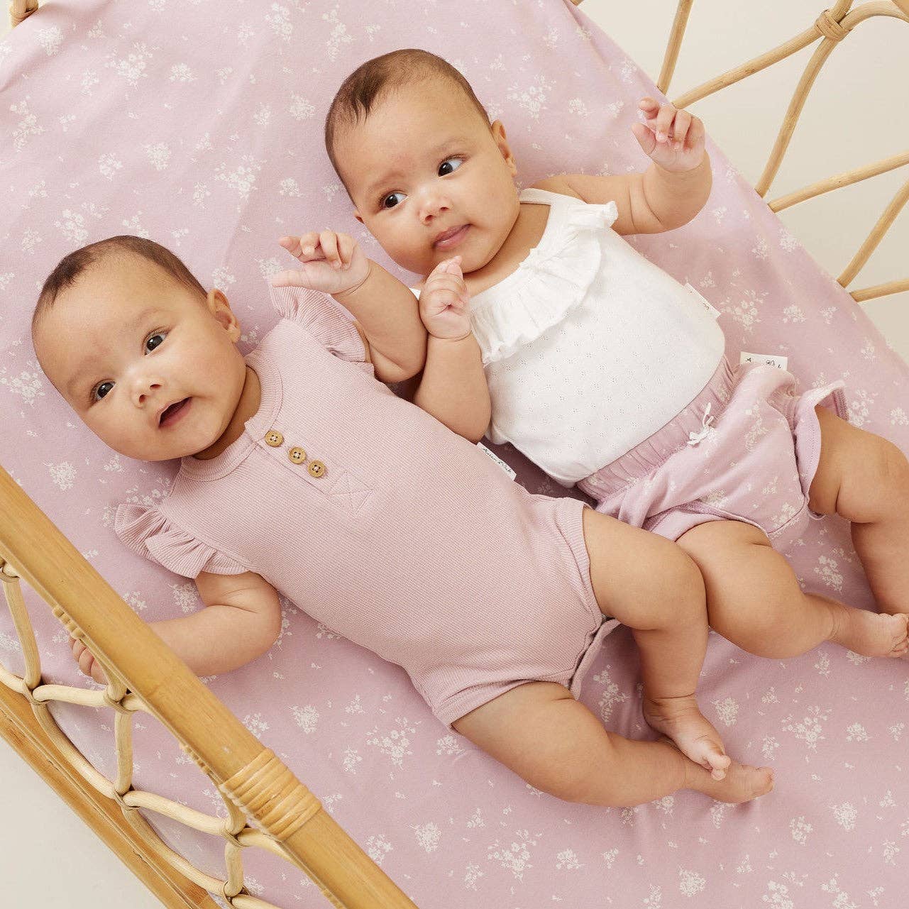 White Pointelle Singlet Onesie | White - Image 3