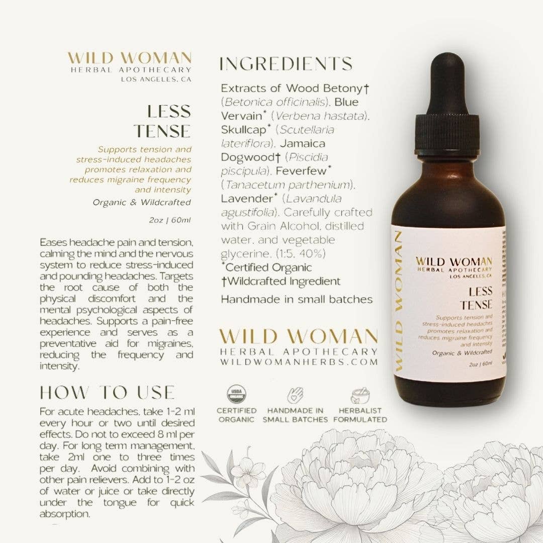 Less Tense | Tension Headache & Migraine Herbal Tincture - Image 8