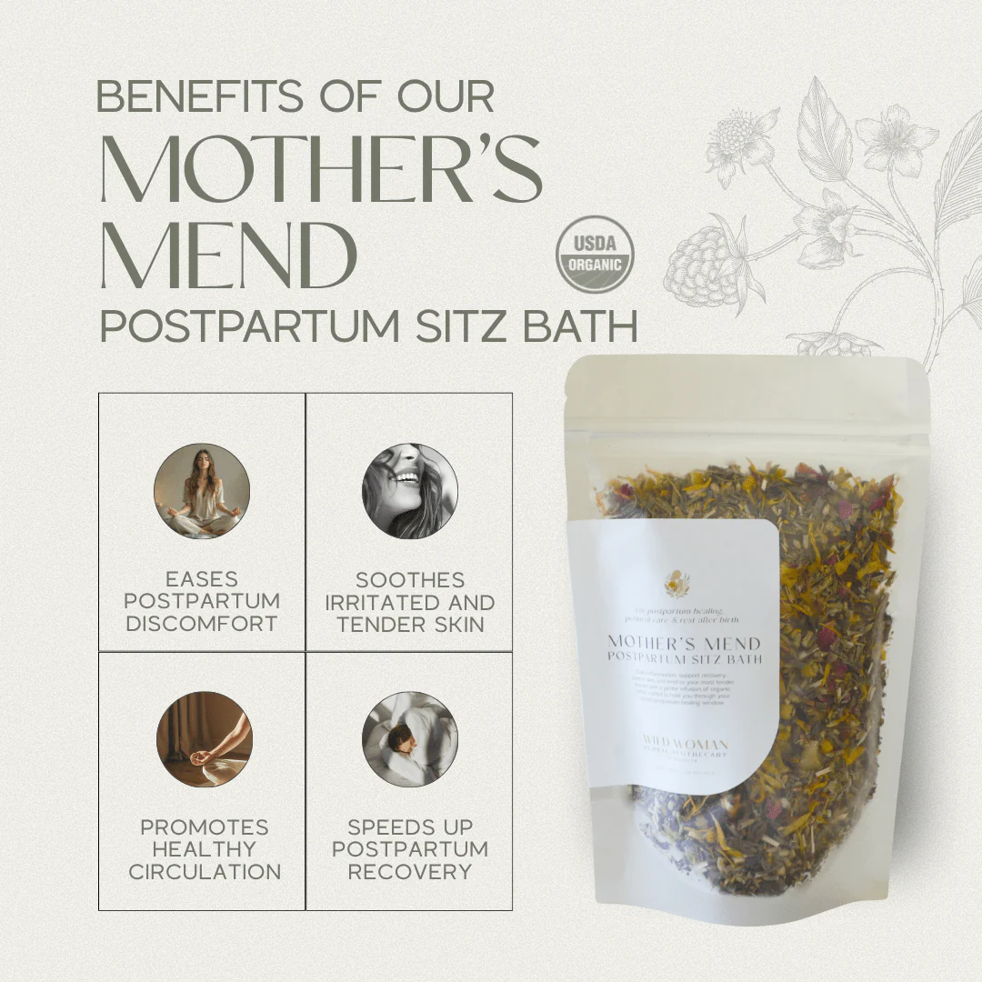 Mother’s Mend Postpartum Sitz Bath & Peri Bottle Herbs - Image 2