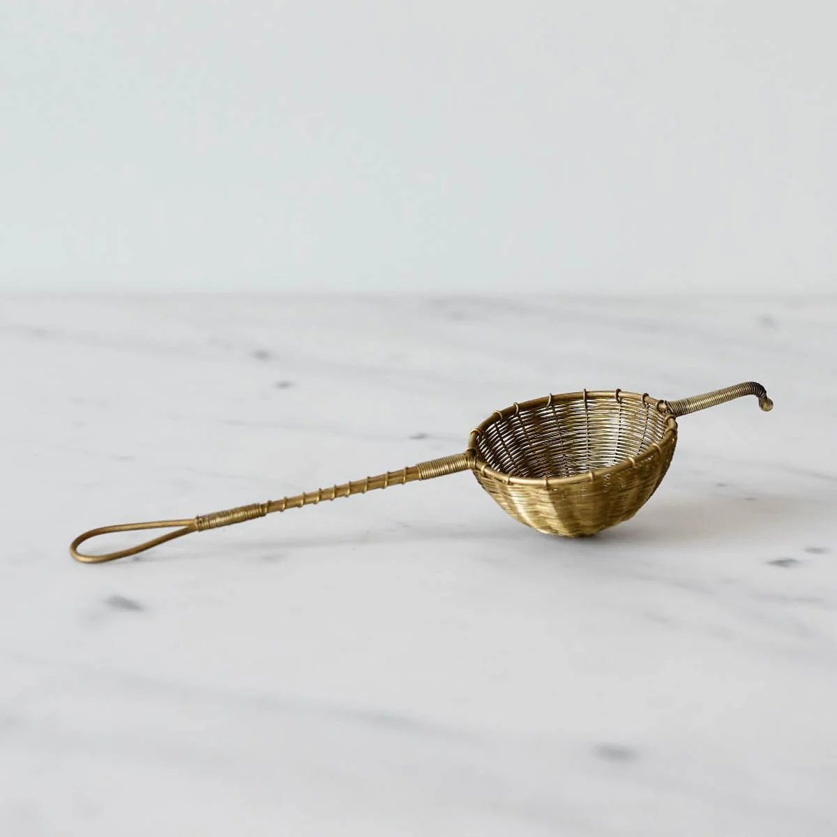 Woven Brass | Small Tea Strainer with Handle - Image 3