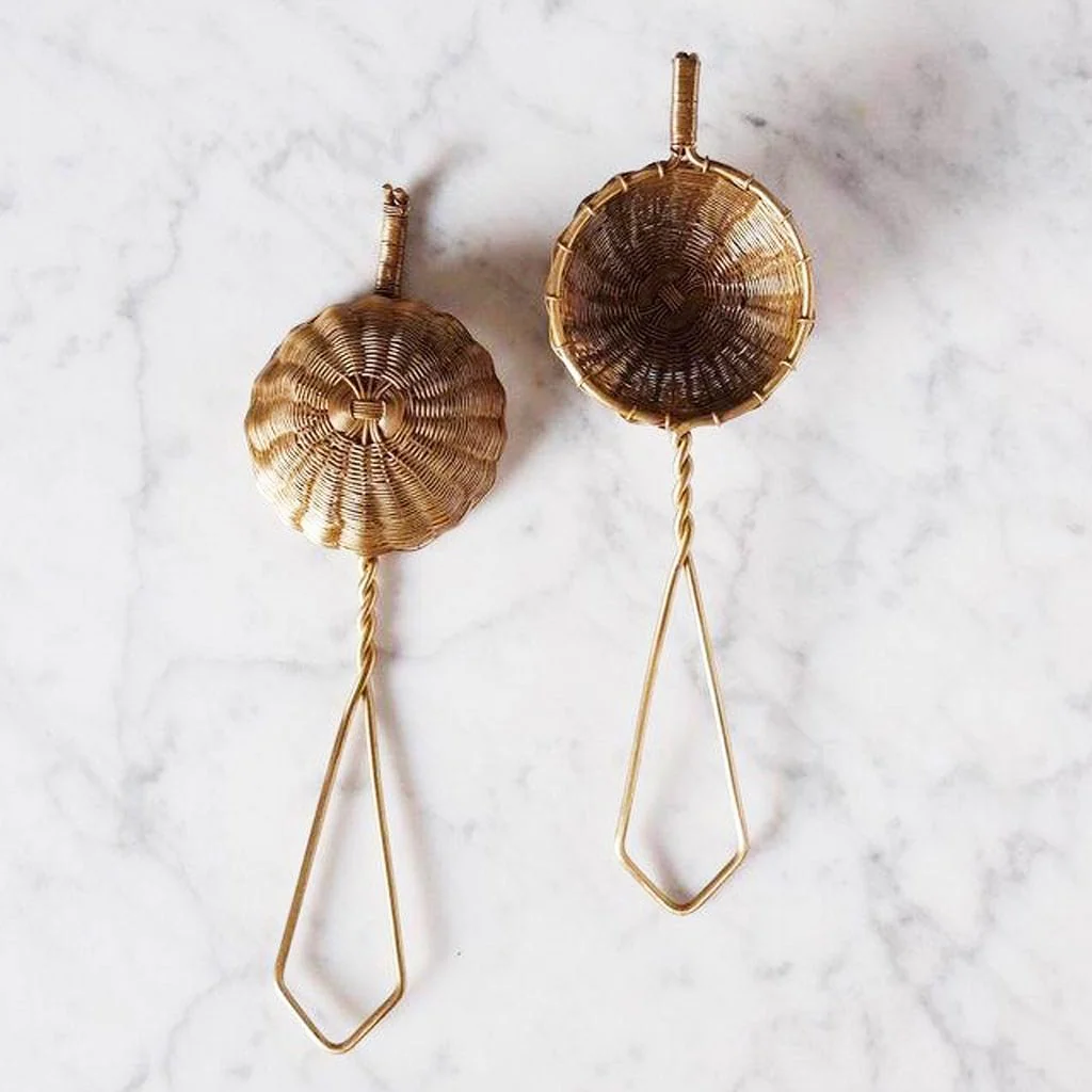 Woven Brass | Small Tea Strainer with Handle - Image 5
